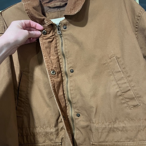 Universal thread women’s XL brown canvas and corduroy chore coat/ utility jacket - Picture 4 of 9